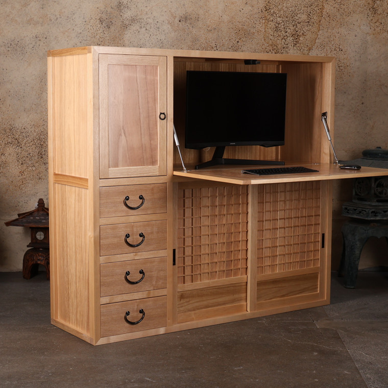Japanese tansu style desk/tansu 250205