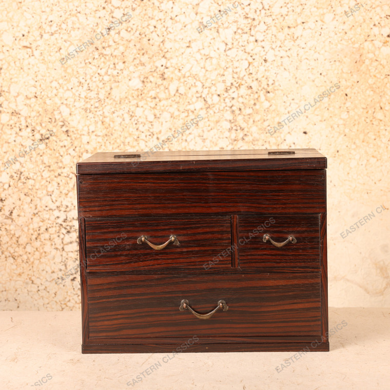 Vintage Japanese Sewing Box (Haribako), Early Showa Period, Wood - 1