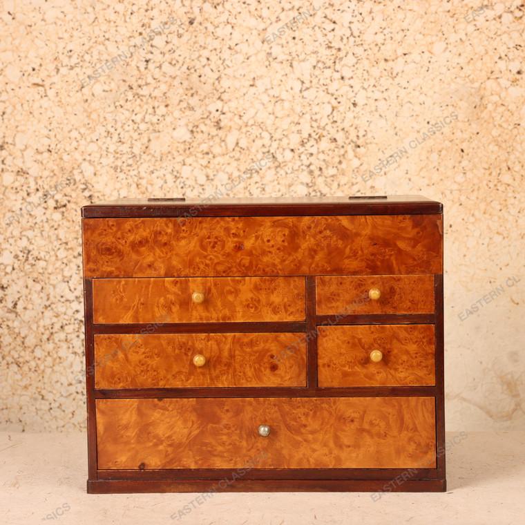 Vintage Japanese Haribako Sewing Chest, Mid Showa 1946-1965 | SKU: 26J-0571 - 1