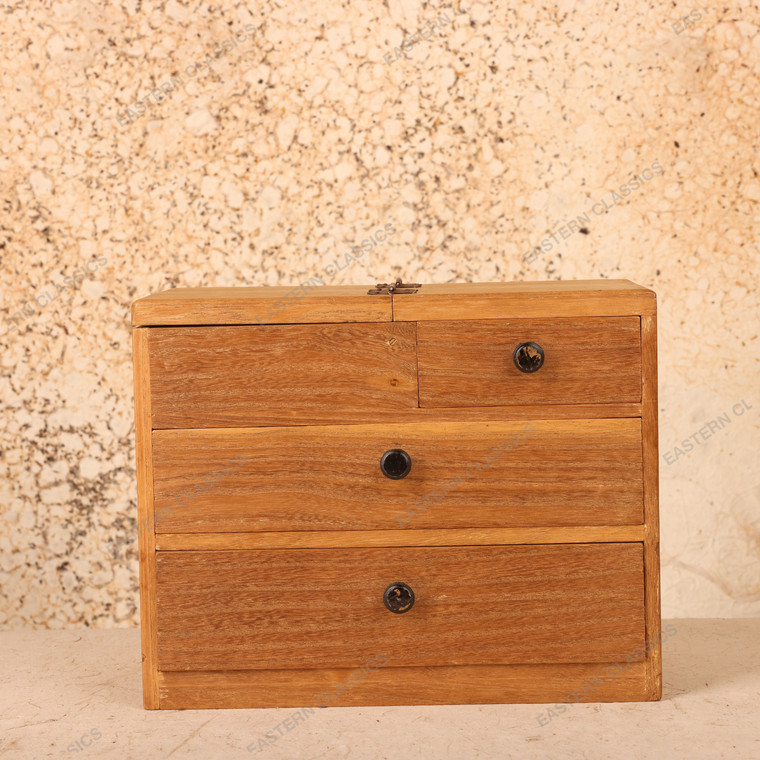 Vintage Japanese Haribako Sewing Chest, Mid Showa 1946-1965 | SKU: 26J-0240 - 1