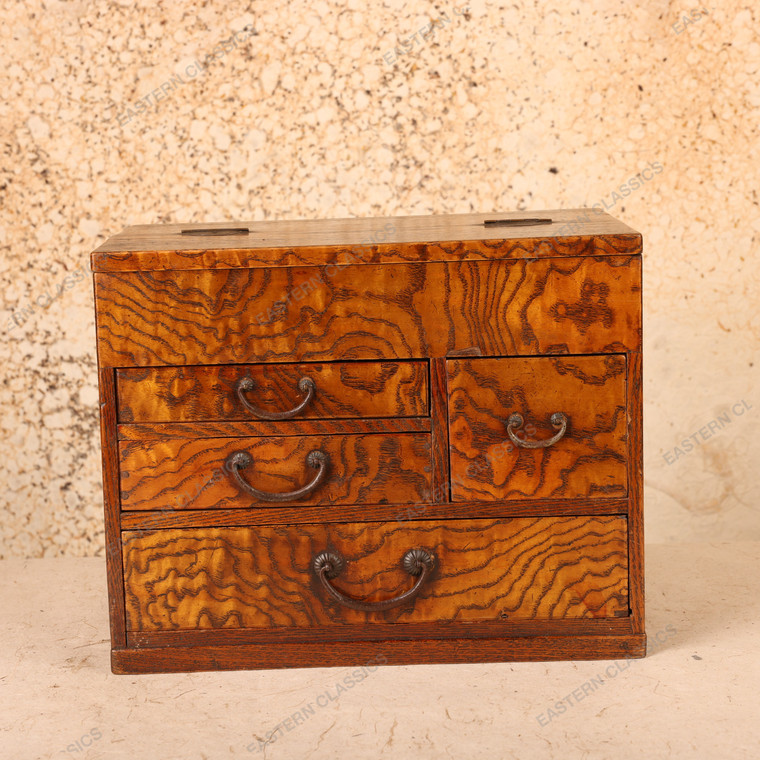 Vintage Japanese Haribako Sewing Chest, Early Showa 1927-1945 | SKU: 26J-0513 - 1