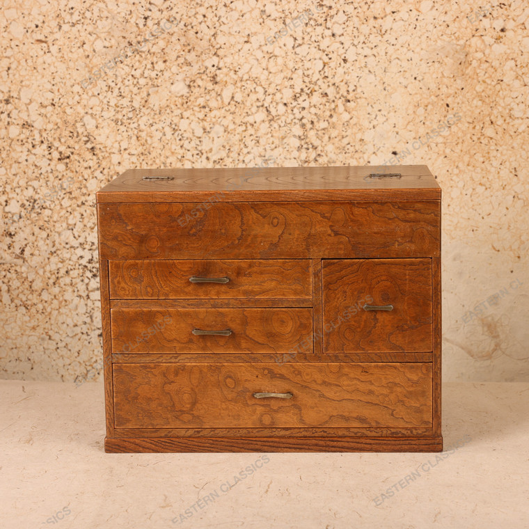 Vintage Japanese Haribako Sewing Chest, Mid Showa 1946-1965 | SKU: 26J-0618 - 1