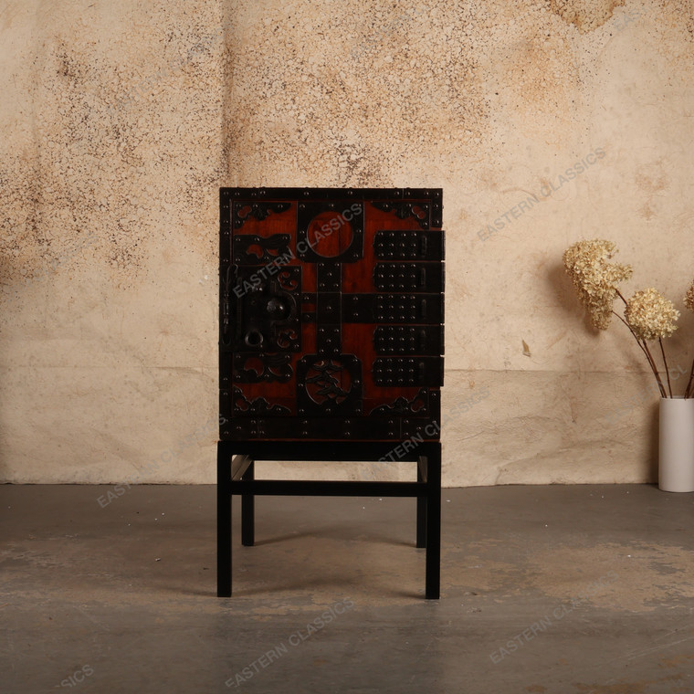Antique Japanese Funa Tansu With Metal Stand, Meiji 1868-1911 | SKU: 26J-G0126 - 1