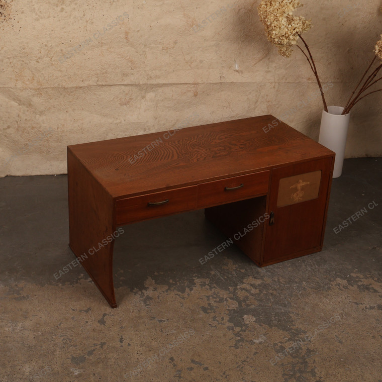 Vintage Japanese Writing Desk Tsukue, Early Showa 1927-1945 | SKU: 26J-0395 - 1
