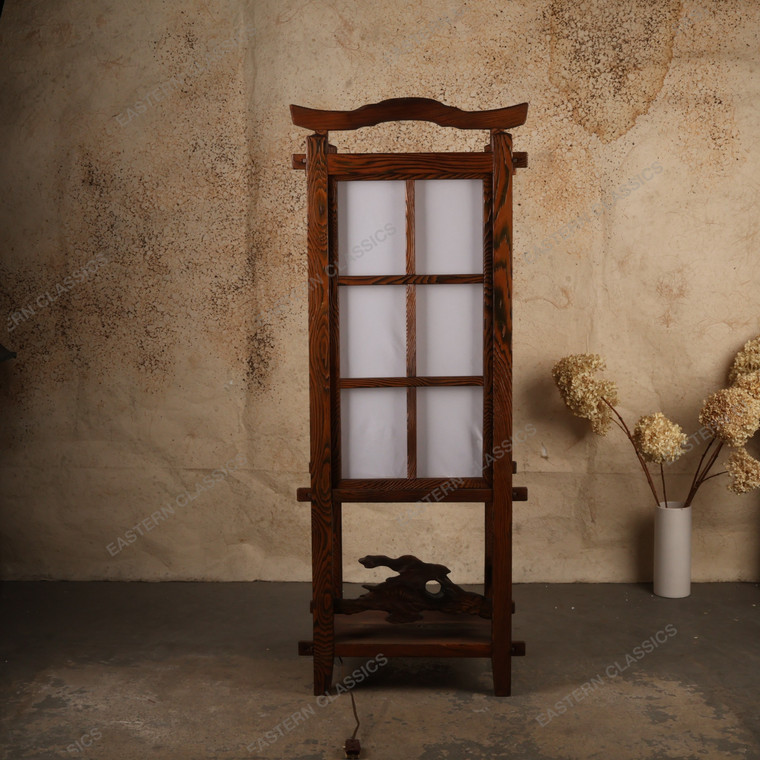 Vintage Japanese Andon Floor Lamp, Late Showa 1966-1989 | SKU: 26J-0454 - 1
