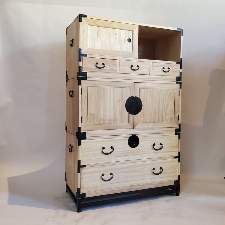 Japanese style 3 sections clothing chest. (KB21)