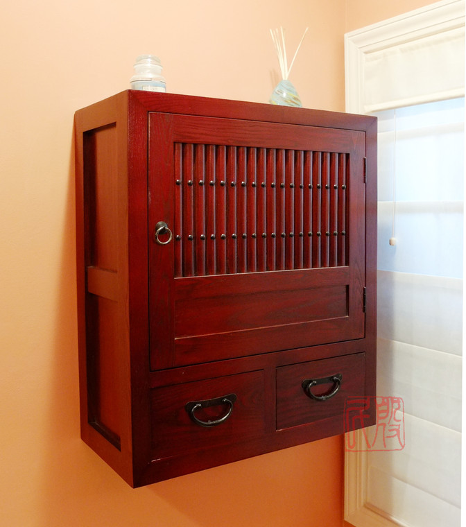 Japanese Tansu Style Wall Mount Medicine Chest Custom-Order Reference - 1