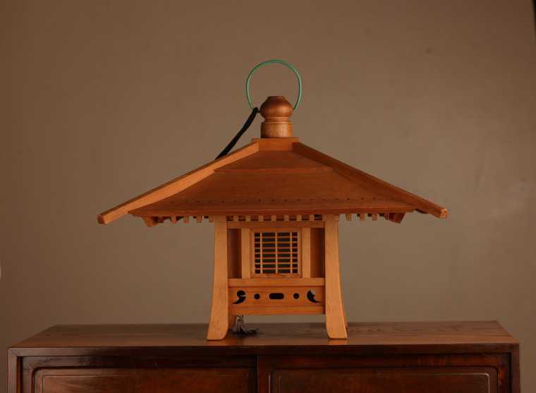 Vintage Japanese Wooden  Hanging Toro Lantern (22S-18)