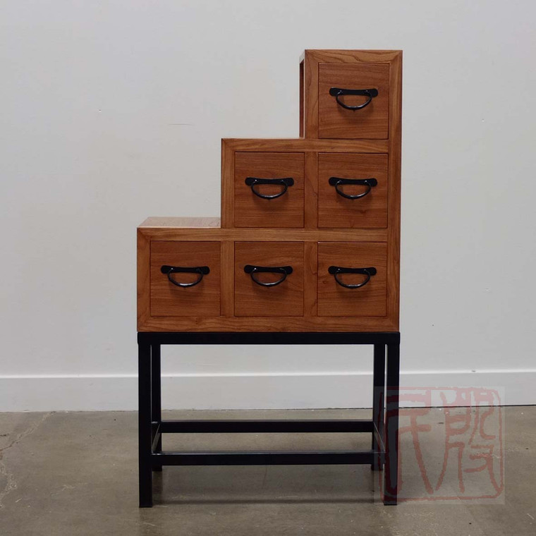 Japanese Kaidan Step Chest on Metal Stand Custom-Order Reference - 1