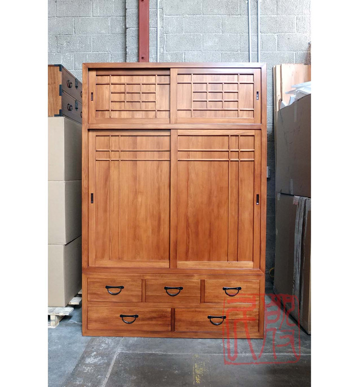 Japanese Tansu Style Armoire