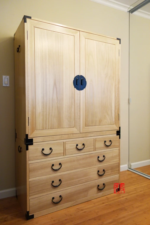 Japanese Kimono Tansu Chest Custom-Order Reference in Kiri Wood - 1