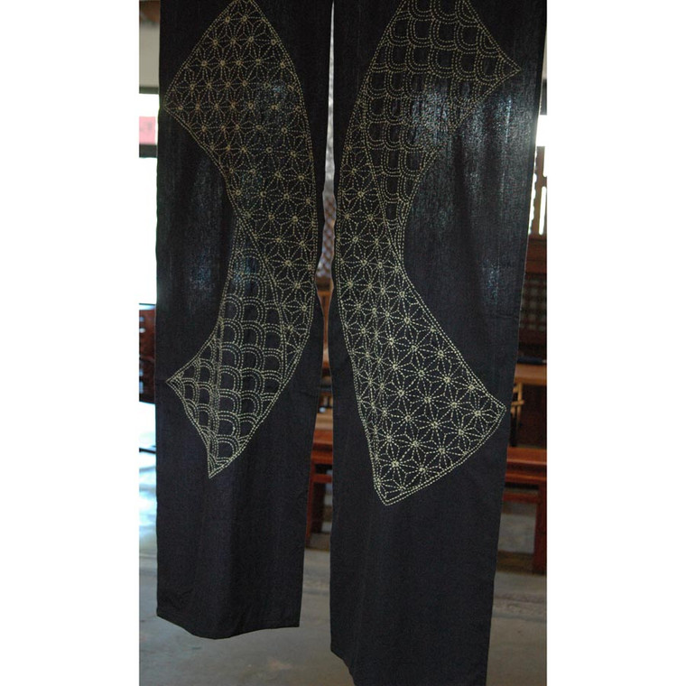 Japanese Style Sashiko Noren Curtain — Cotton - 1