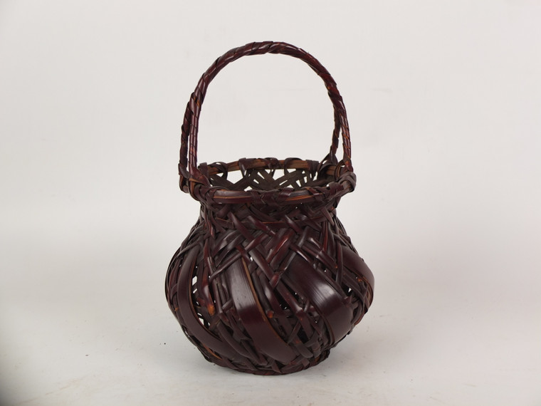Antique Japanese Takekago Bamboo Ikebana Basket (23O-372-2)