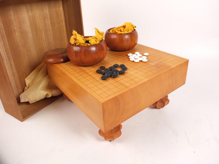 Japanese Go Board Go Ban Wood Go Ishi Igo Set (23O-476)