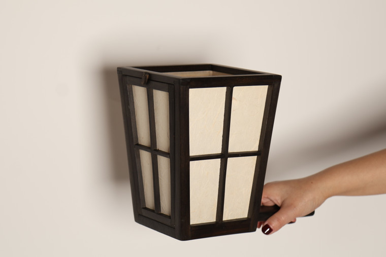 Japanese style lantern, handmade with solid wood. (WL7)