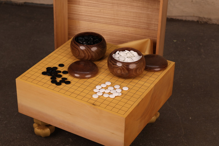 Japanese Go Board Go Ban Wood Go Ishi Igo Set (24J-460)