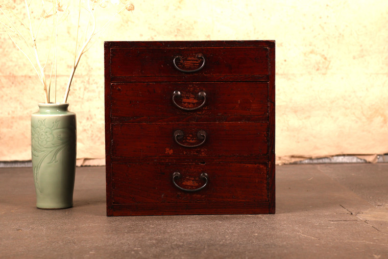 Vintage Japanese Ko Tansu Small Chest (24J-G310)