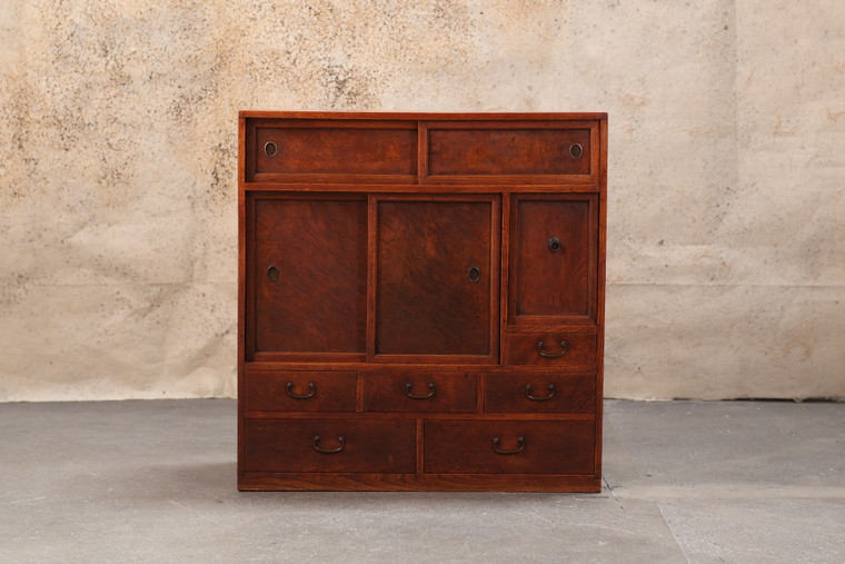 Antique Japanese Cha Tansu Tea Chest from Taisho Era (25M-54A) - Image 1