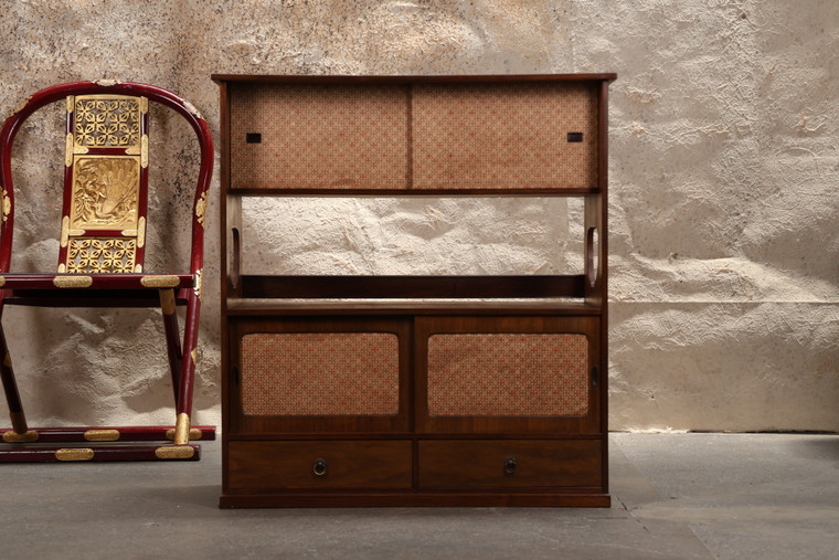 Antique Japanese Tea Chest With Kuri And Kiri — 1920, Taisho Era (SKU: 25M-C311) - 1