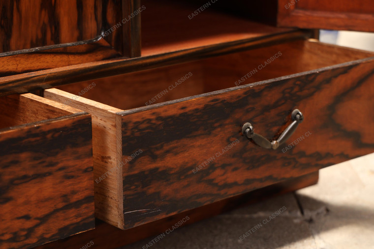 Antique Japanese Tea Chest — Kakinoki, 1920, Taisho Era (SKU: 25M