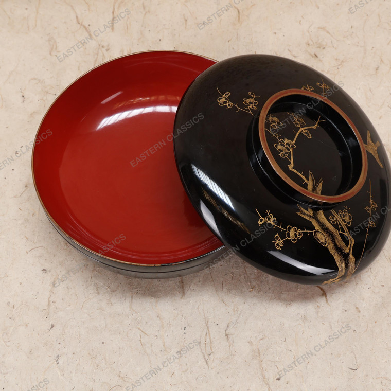 Antique Japanese Large lacquered Owan Bowl — Wood, 1880, Meiji Era (SKU: 25M-479) - 1