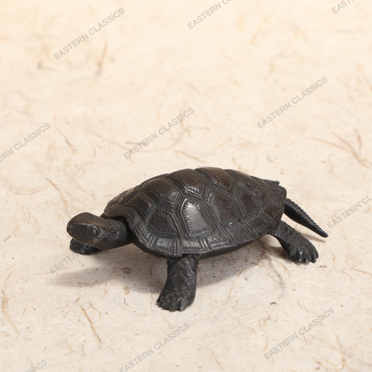 Vintage Japanese Turtle — Bronze, 1920, Taisho Era (SKU: 25M-335-A) - 1