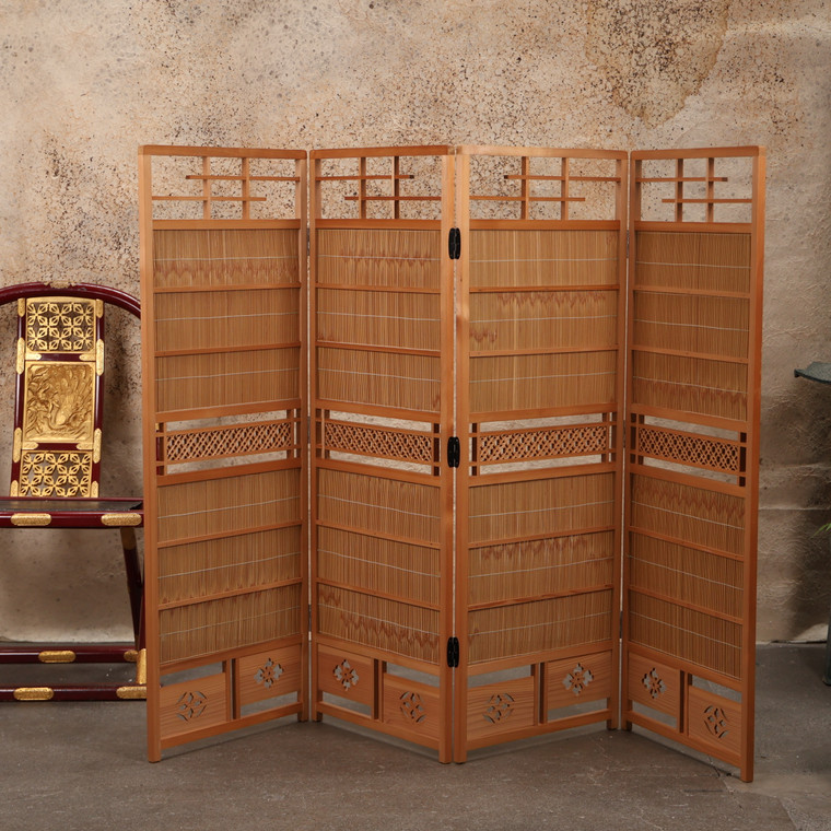 Japanese Tsuitate Divider 4 Panel Screen (25M-549)