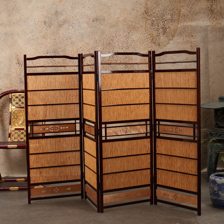 Japanese Tsuitate Divider 4 Panel Screen (25M-472)