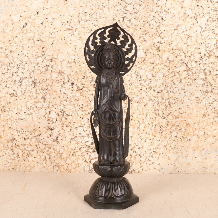 Japanese bronze Guanyin/Kannon statue 1960(25D-391)