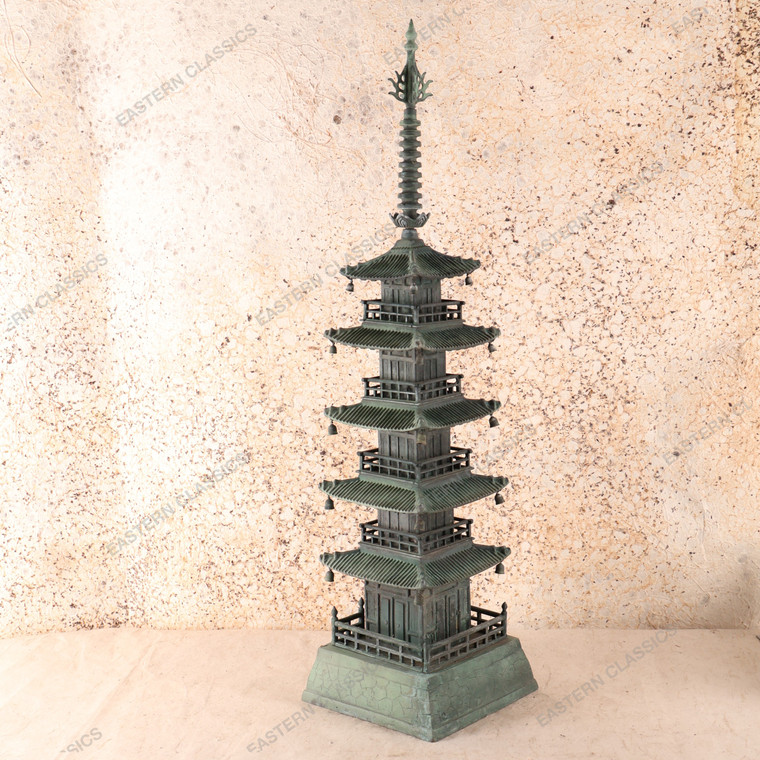Antique Japanese Pagoda — Bronze, 1910, Meiji Era (SKU: 25S-694)