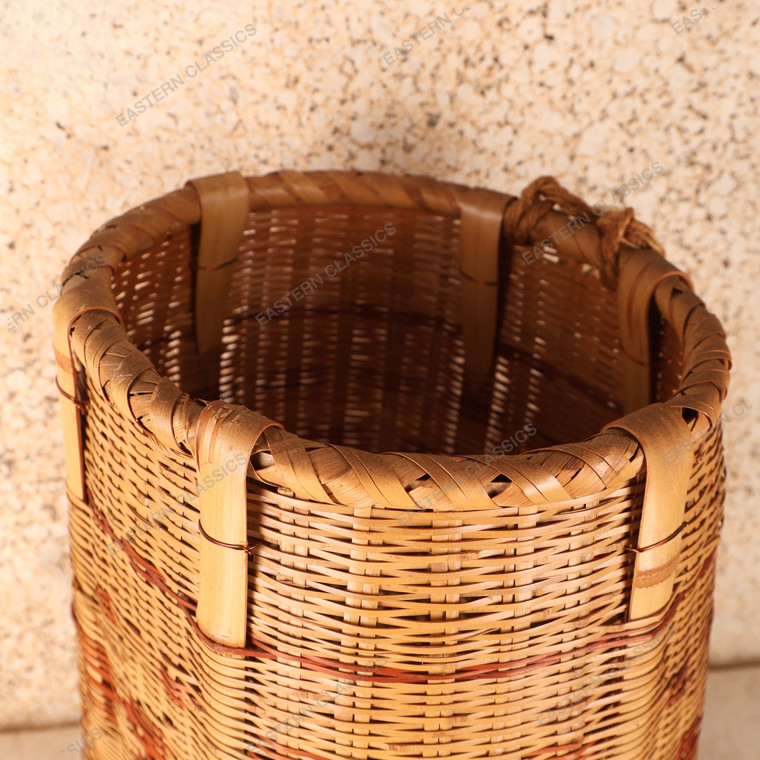 Vintage Japanese Backpack Basket — Bamboo, 1960, Showa Era (SKU