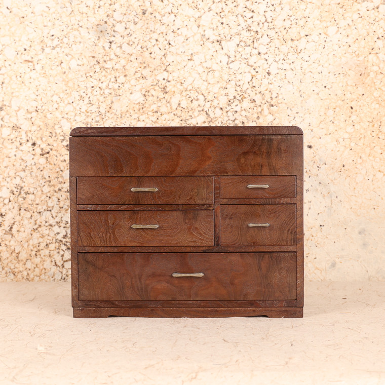 Antique Japanese Sewing / Jewelry Box — Wood, 1920s, Taisho Era (SKU: 25S-779) - 1