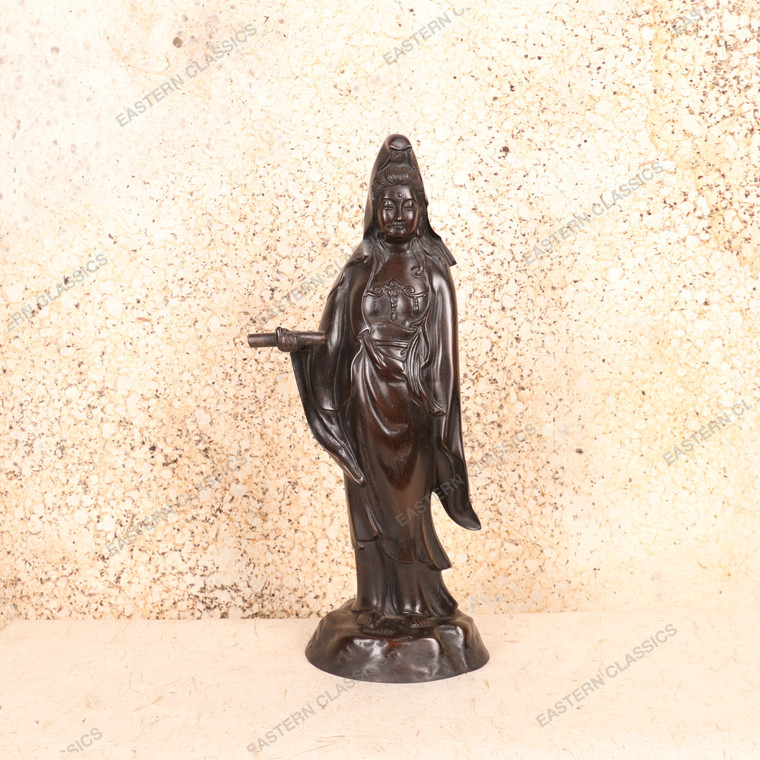Antique Japanese Kannon Statue — Bronze (SKU: 25S-676) -