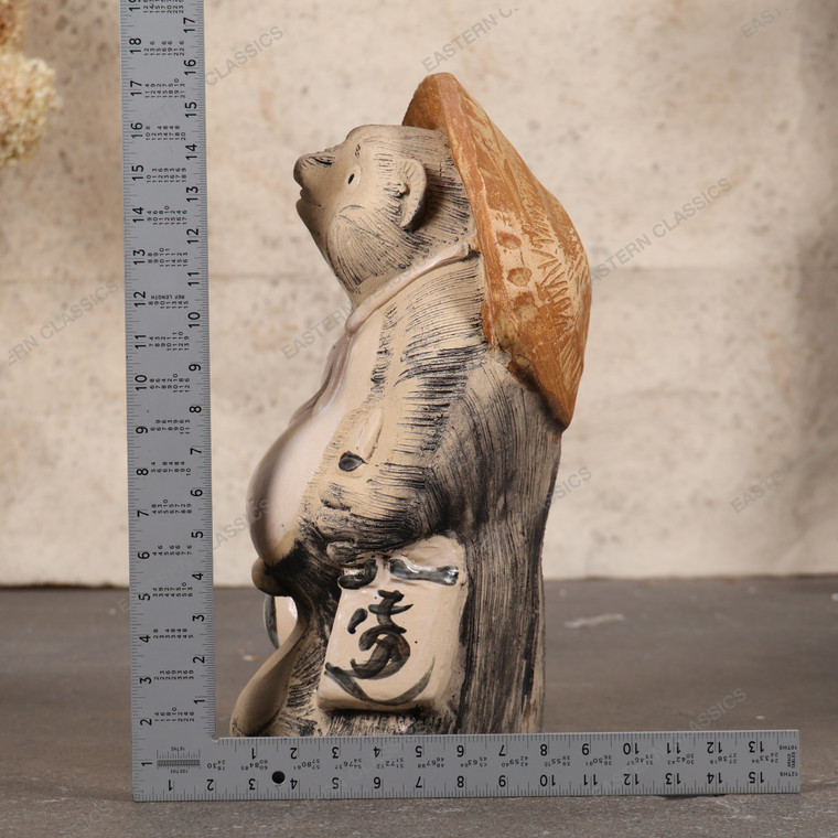 熊の置物 Japanese traditional art Vintage Japanese Tanuki Statue - 1980s Showa Era (25D-444