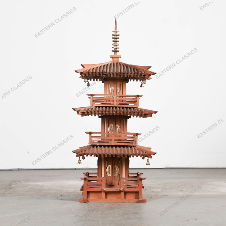 Vintage Japanese Pagoda — Wood (SKU: 25D-001-1) - 