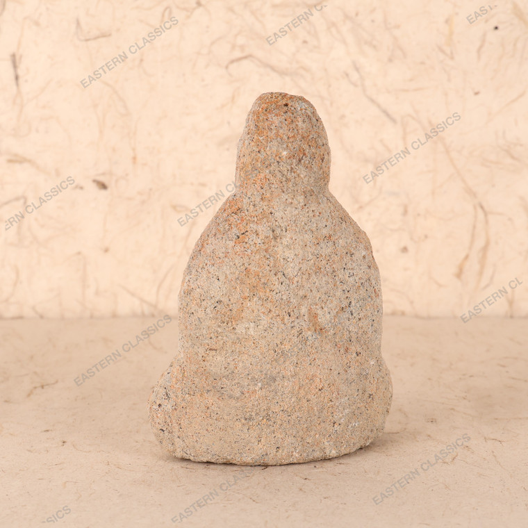 Antique Japanese Sado No Face Buddha — Stone (SKU: 25D-338-1) -