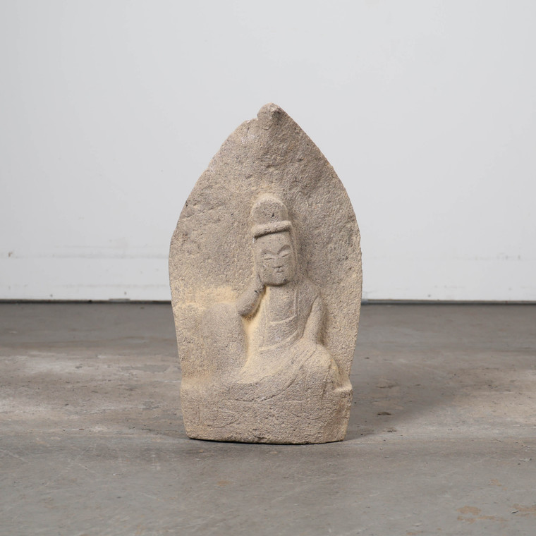 Antique Japanese Buddha — Stone (SKU: 25D-339) -