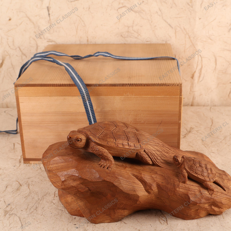 Vintage Japanese Tortoise Carving — Wood (SKU: 25D-260) -