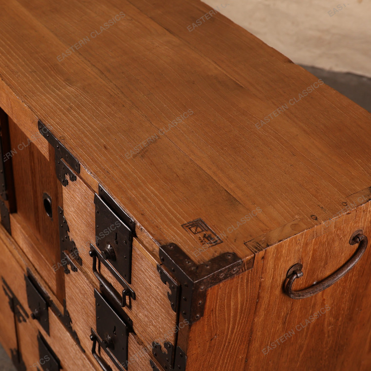 Antique Japanese Choba Tansu Merchant Chest, 1890 - 1912 (Late
