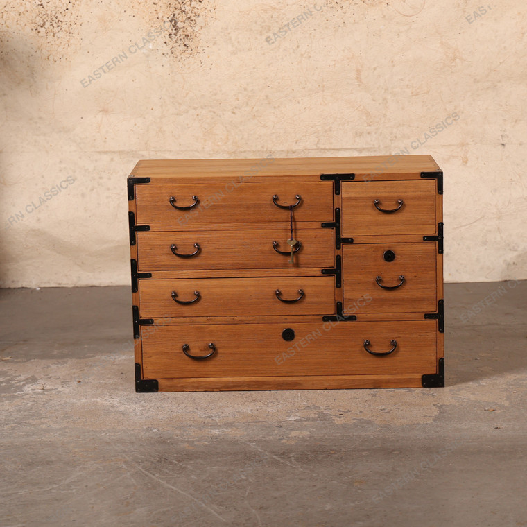 Ko Tansu Small Chest Antique Japanese Ko Tansu Small Chest 1927 1945 Early — Wood, Showa Era (SKU: 26M-G064) -