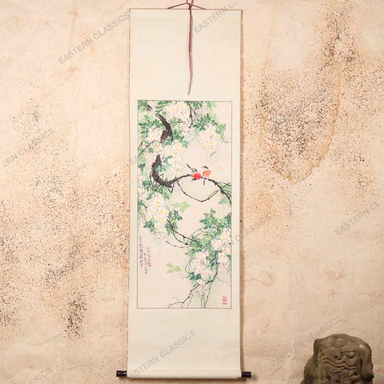 Vintage Japanese Scroll Painting Kakejiku 0509 — Paper (SKU: 0509-14) - 