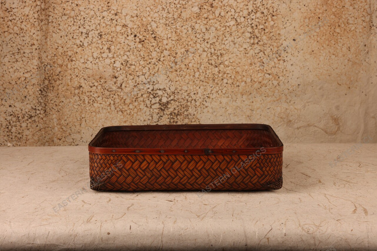 Small Items Vintage Japanese Basket 1946 1965 Mid — Bamboo, Showa Era (SKU: 26M-900) - 1