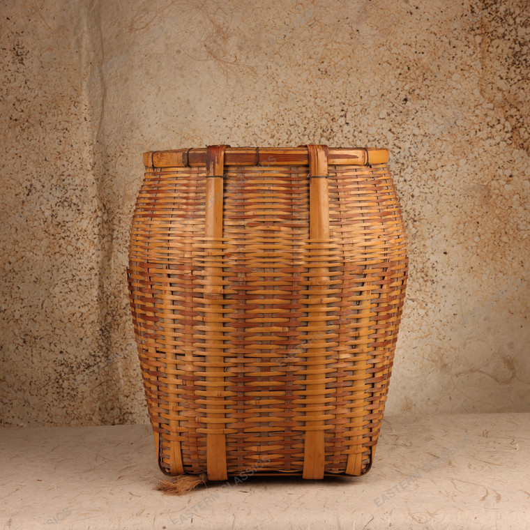 Small Items Vintage Japanese Basket 1946 1965 Mid — Bamboo, Showa Era (SKU: 26M-003) - 1