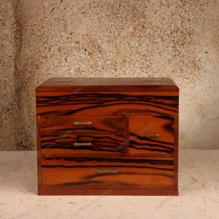 Sewing Boxes Vintage Japanese Haribako Sewing Box 1946 1965 Mid — Wood, Showa Era (SKU: 26M-507) - 1