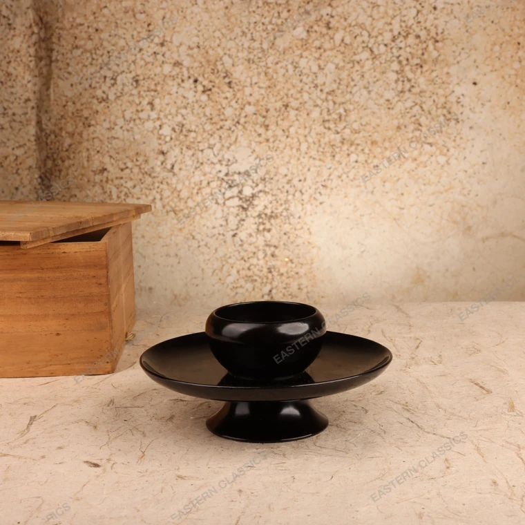 Ware Vintage Japanese Tenmokudai Lacqureware 1966 1989 Late — Lacquer, Showa Era (SKU: 26M-848-3) - 1