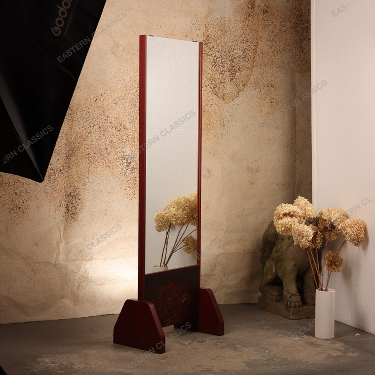 Sugatami Mirrors Vintage Japanese Mirror 1966 1989 Late — Wood, Showa Era (SKU: 26M-497) - 1