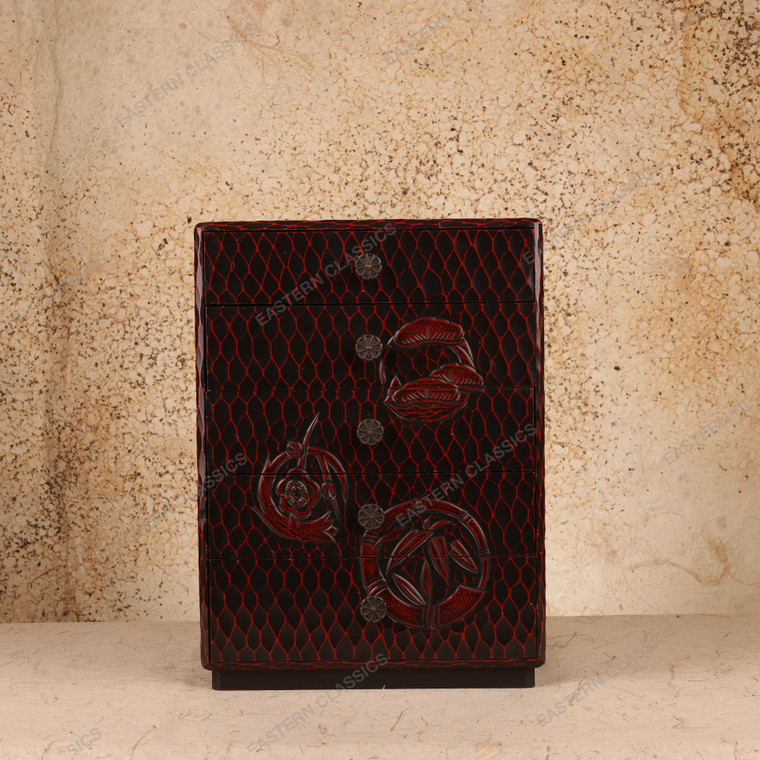 Vintage Japanese Kamakura Style Lacquered Chest of Drawers, Mid Showa 1946-1965 | SKU: 26M-579 - 1