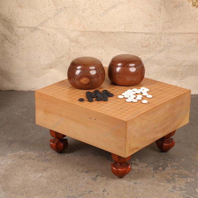 Vintage Japanese Goban Go Set with Ke Bowls and Stones, Mid Showa 1946-1965 | SKU: 26J-0431-4 - 1