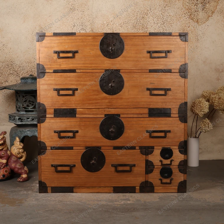 Antique Japanese Isho Tansu (Kasane Stacking Chest), Meiji, 1868-1911 | SKU: 26J-B004 - 1