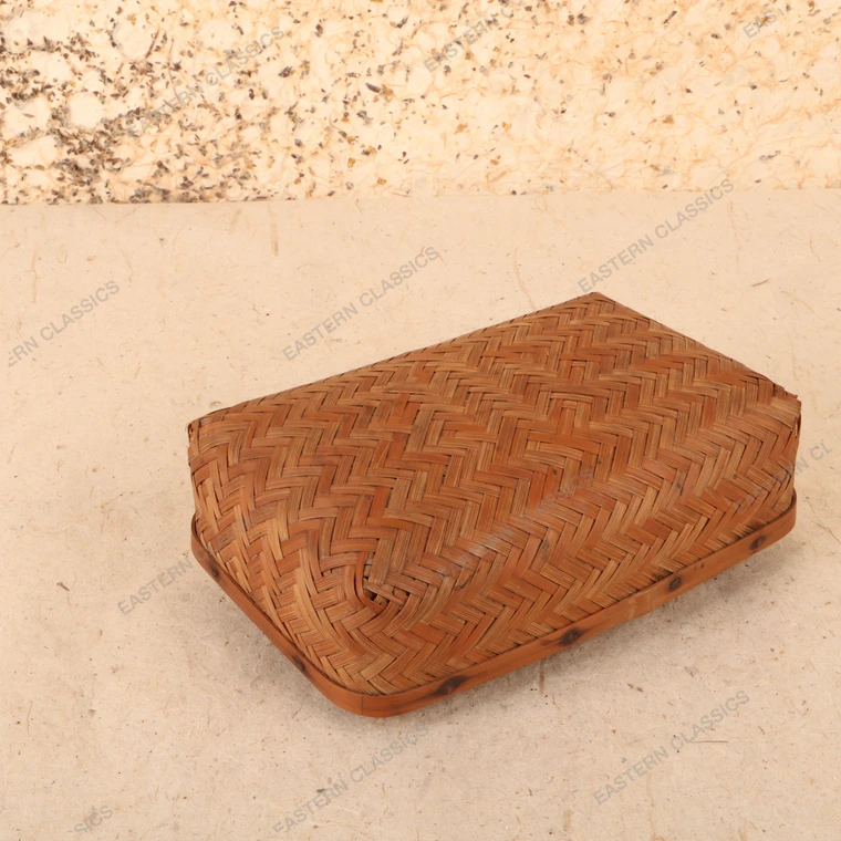 Vintage Japanese Woven Bamboo Lidded Boxes, Mid Showa 1946-1965 | SKU: 26J-0208-2 - 1